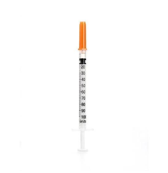 Шприц ін'єкційний Blade 3-х компонентний інсуліновий одноразово стерильний 1 ml U-100, 30G (0,3*13 mm)